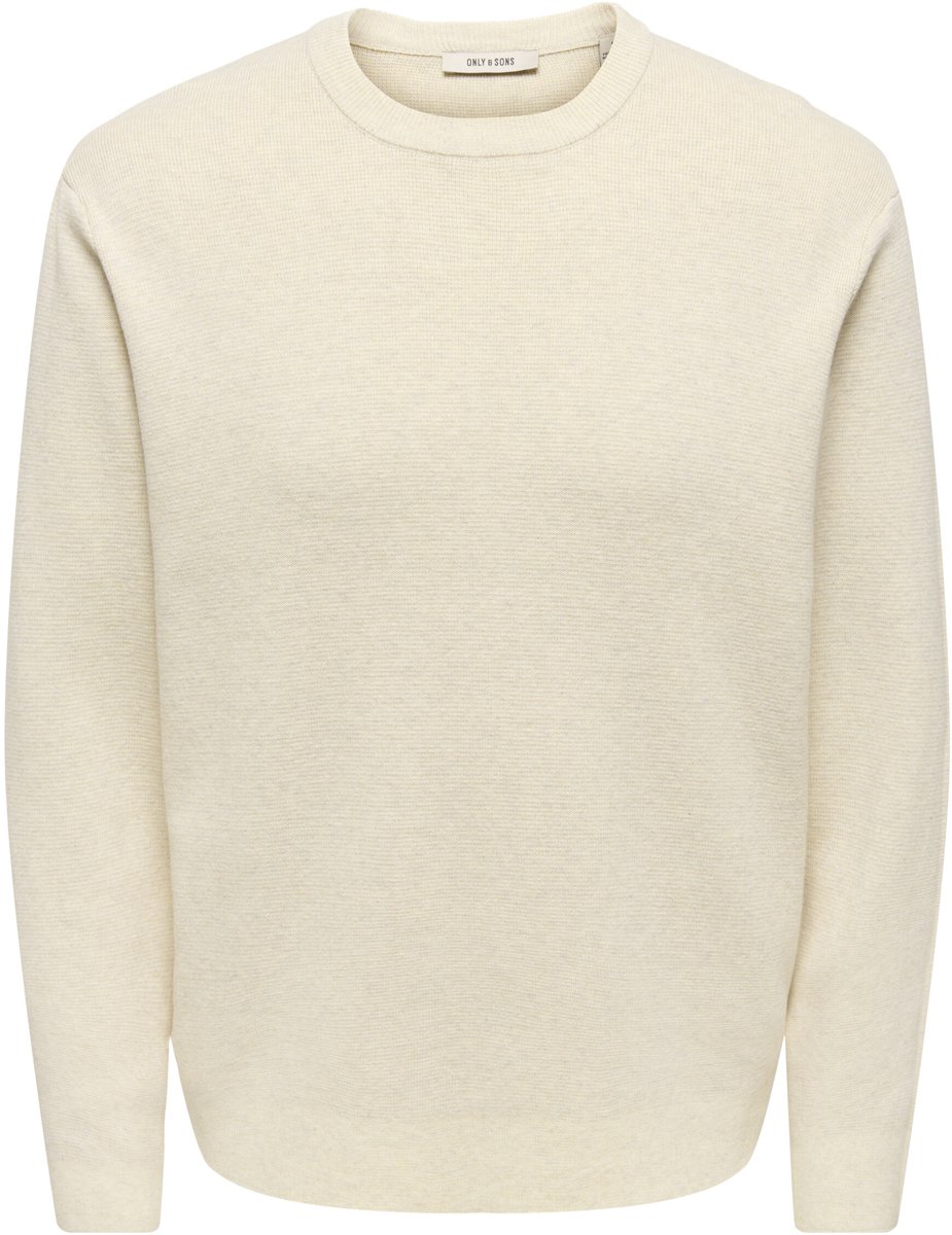 Only & Sons Heren trui bequem S Ronde Hals Volwassenen Creme