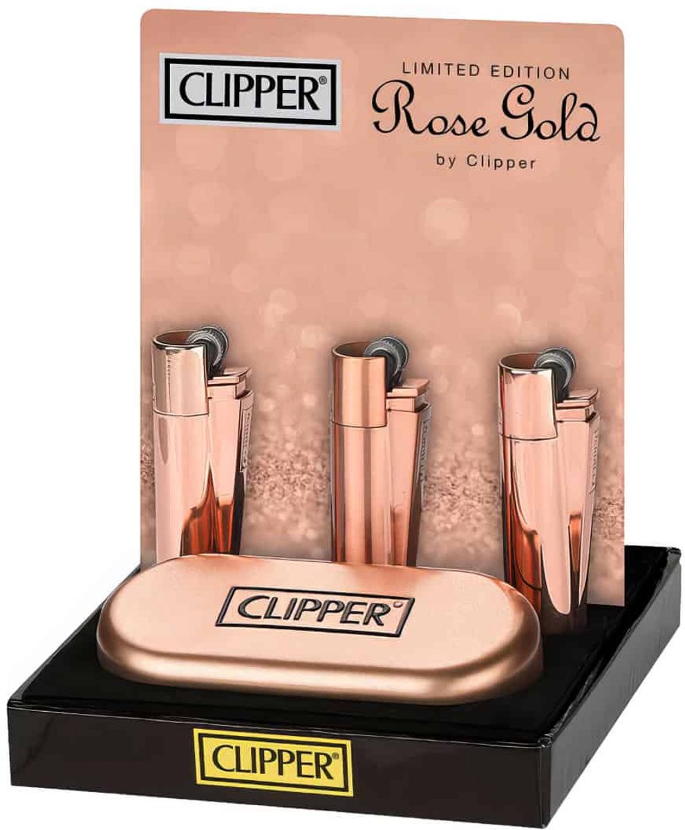 Clipper Large Metal Aanstekers "Rose Gold"