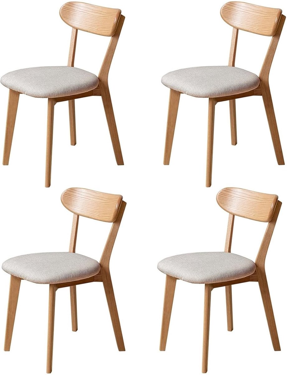 Eetstoel van massief hout - Moderne middeleeuwse stijl - 4 stuks