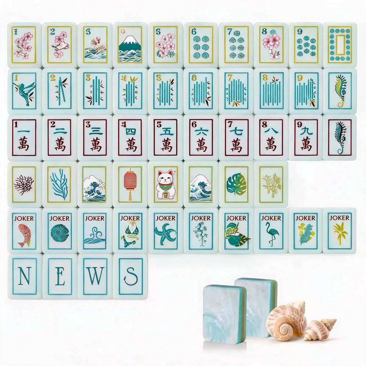 Draagbare Mahjong-tegelset - 160 Stuks Acryl