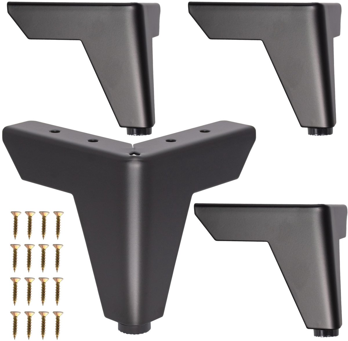 Meubelpoten 10 cm - Set van 4 - Zwart Metalen Driehoek