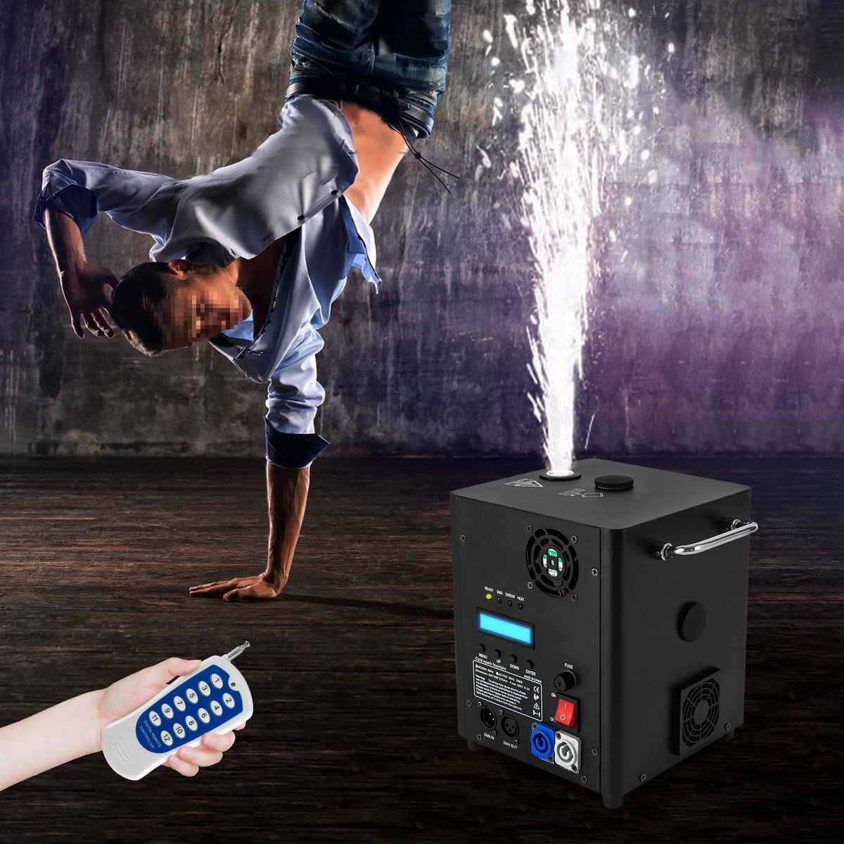 Pyrotechnic Machine - 600 W met LCD Display en Besturing