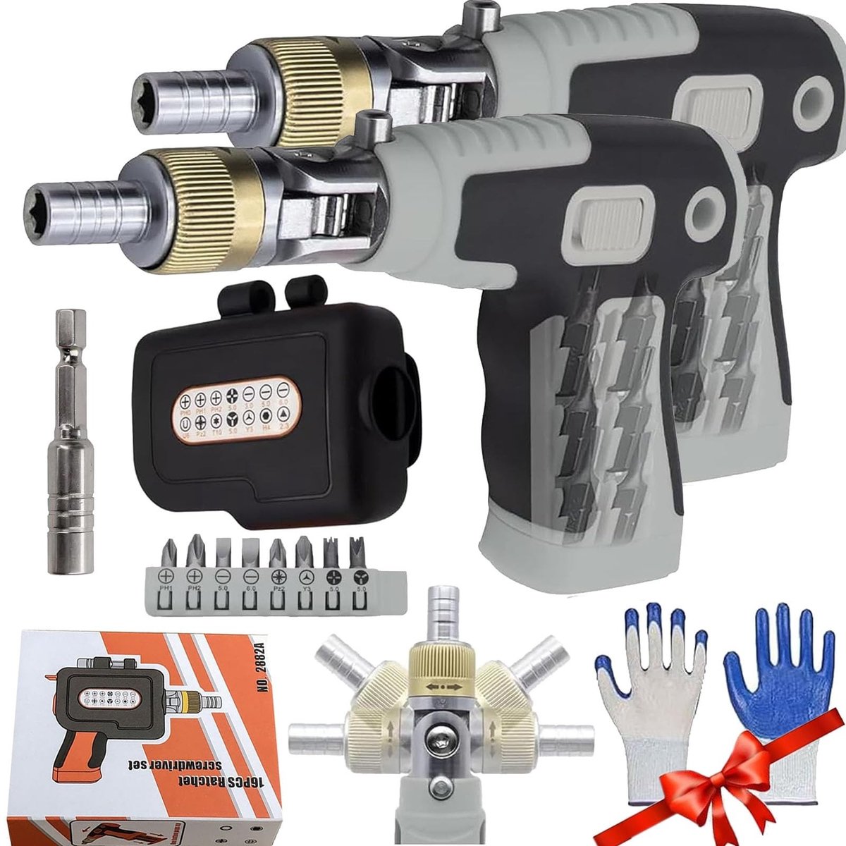 16-in-1 Schroevendraaierset - Ergonomisch en magnetisch - 2 stuks