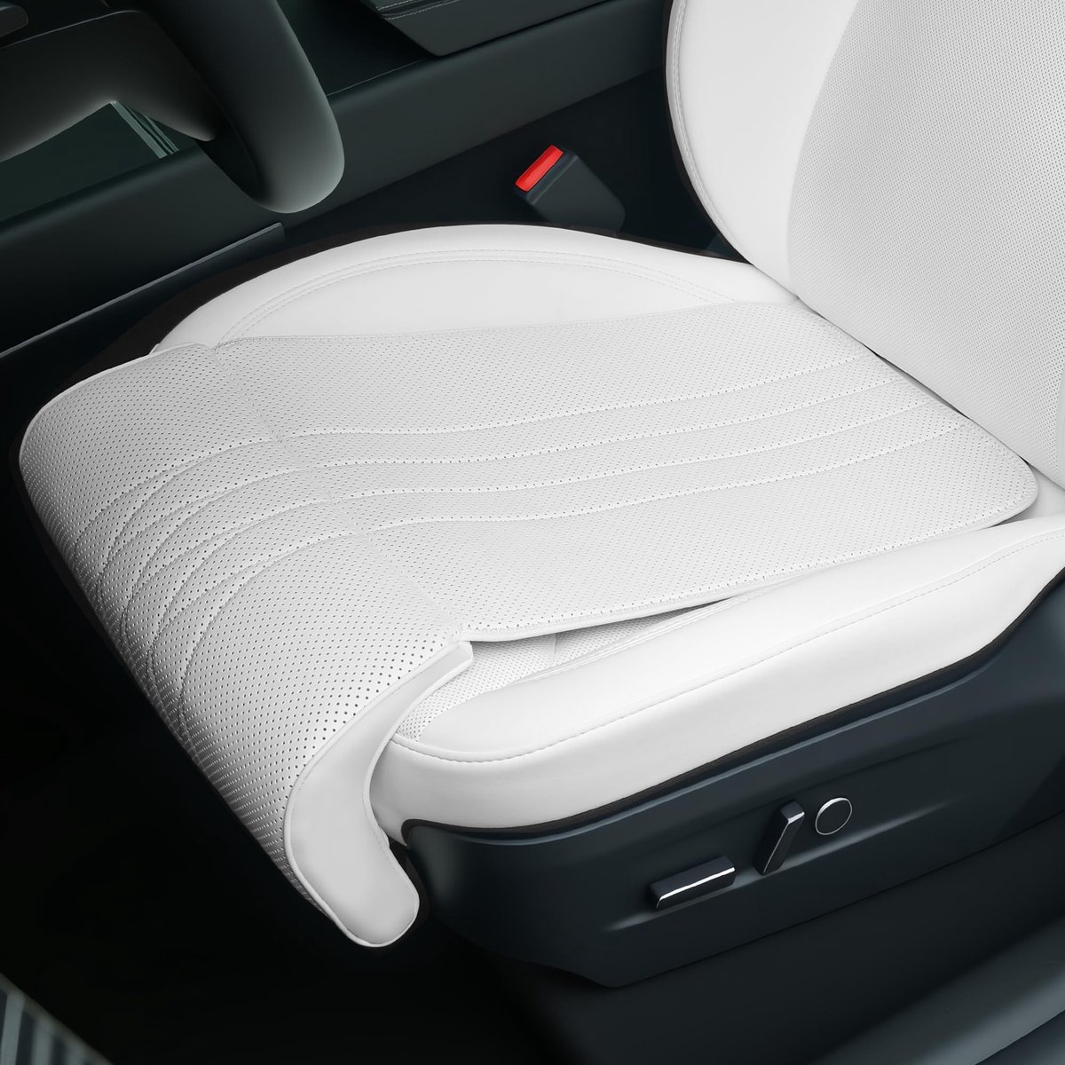 Auto Zitverhoger en Ondersteuning - Witte Memory Foam Kussen