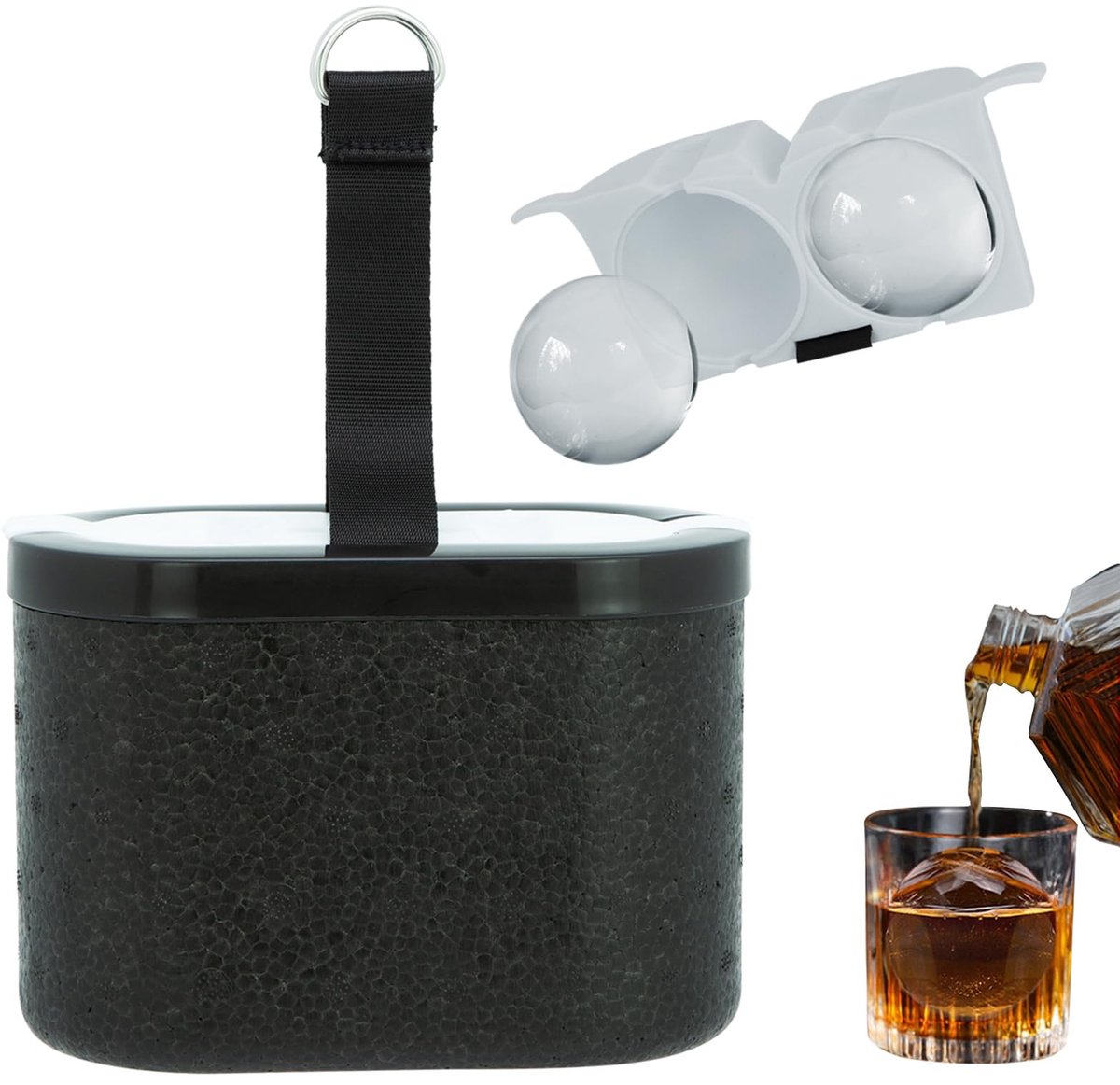 Clear Ice Ball Maker - 2.4 Inch IJsbal Mould voor Whisky en Cocktails