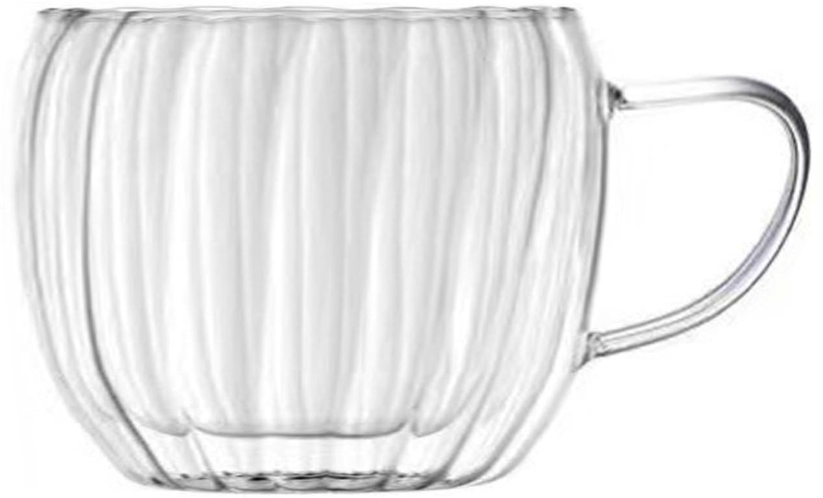 Dubbelwandige glazen koffiemokken - 250ml