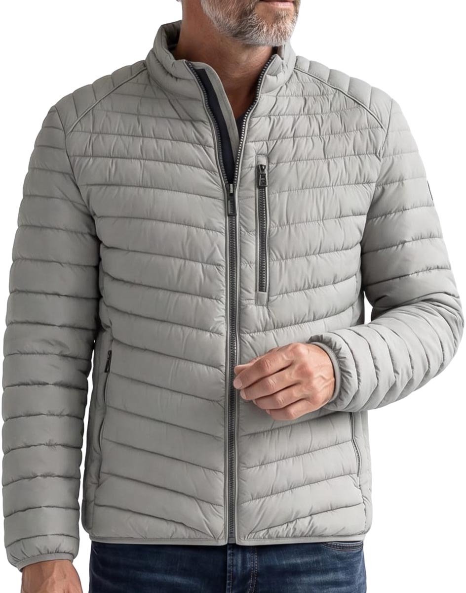 CASA MODA comfort fit tussenjas - grijs - wit