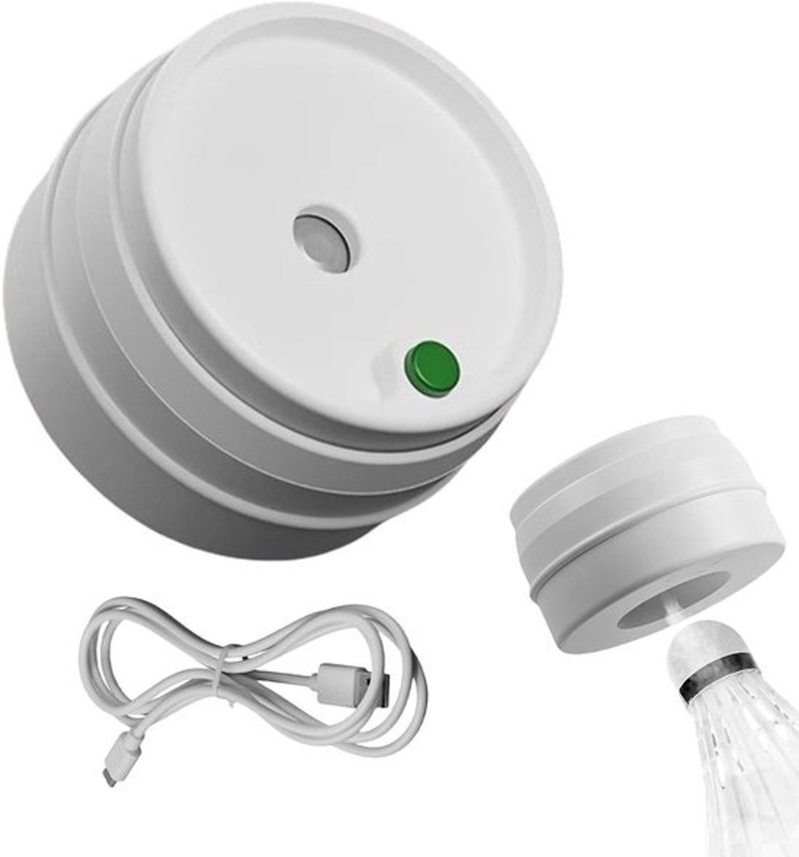Shuttle Spray Vochtigheid - Badminton Luchtbevochtiger - Vochtonderhoud Ballen - Automatische Stop - 13.8 x 5.2 cm - Wit