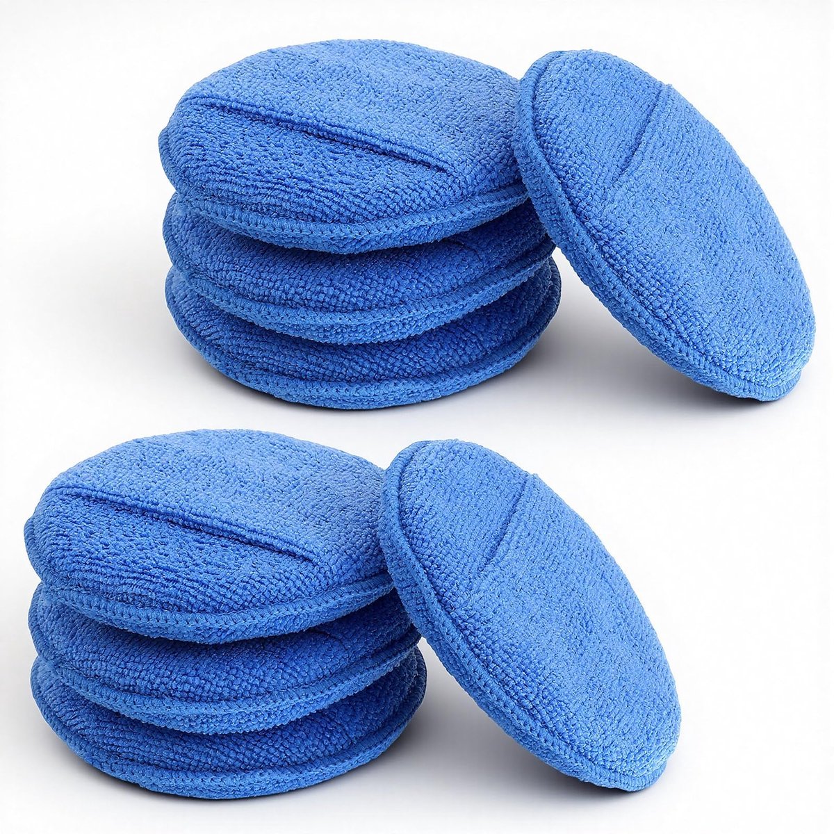 Set van 8 Microvezel Applicatorpads voor Auto, 12,5 cm, Voor Wax en Polijstmiddel
