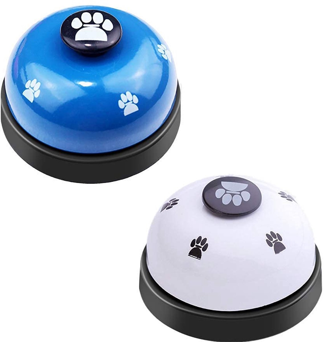 Tweeds Training Bel voor Huisdieren - Deurbel voor Honden en Katten (Wit en Blauw)
