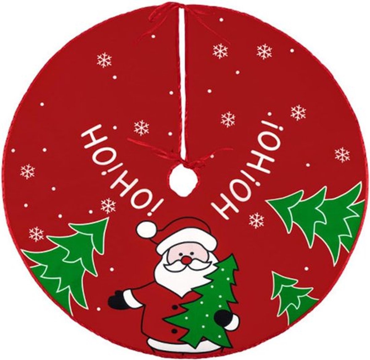 Kerstboomrok 90CM Rode Stof - Kerstboom Basis Bedekking - Decor voor Kerstfeest