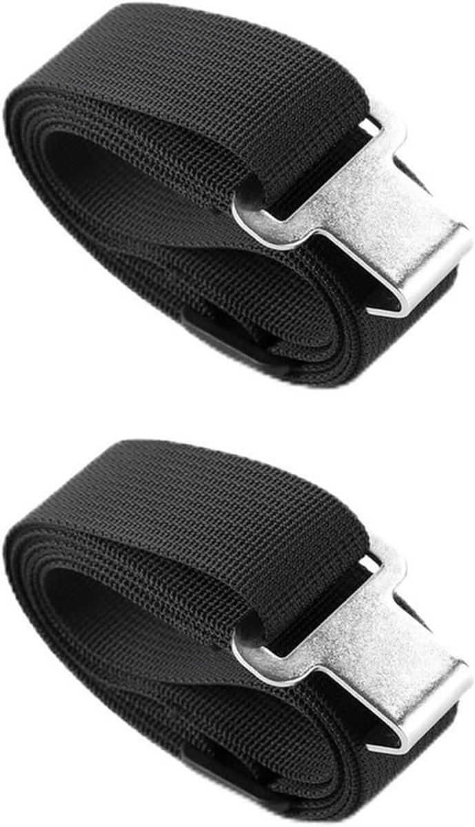 2 stuks Verstelbare Prullenbakriem - 70x3,5 cm Sterke Prullenbakriem - Prullenbakdekselriem voor buitengebruik tegen dieren en wind
