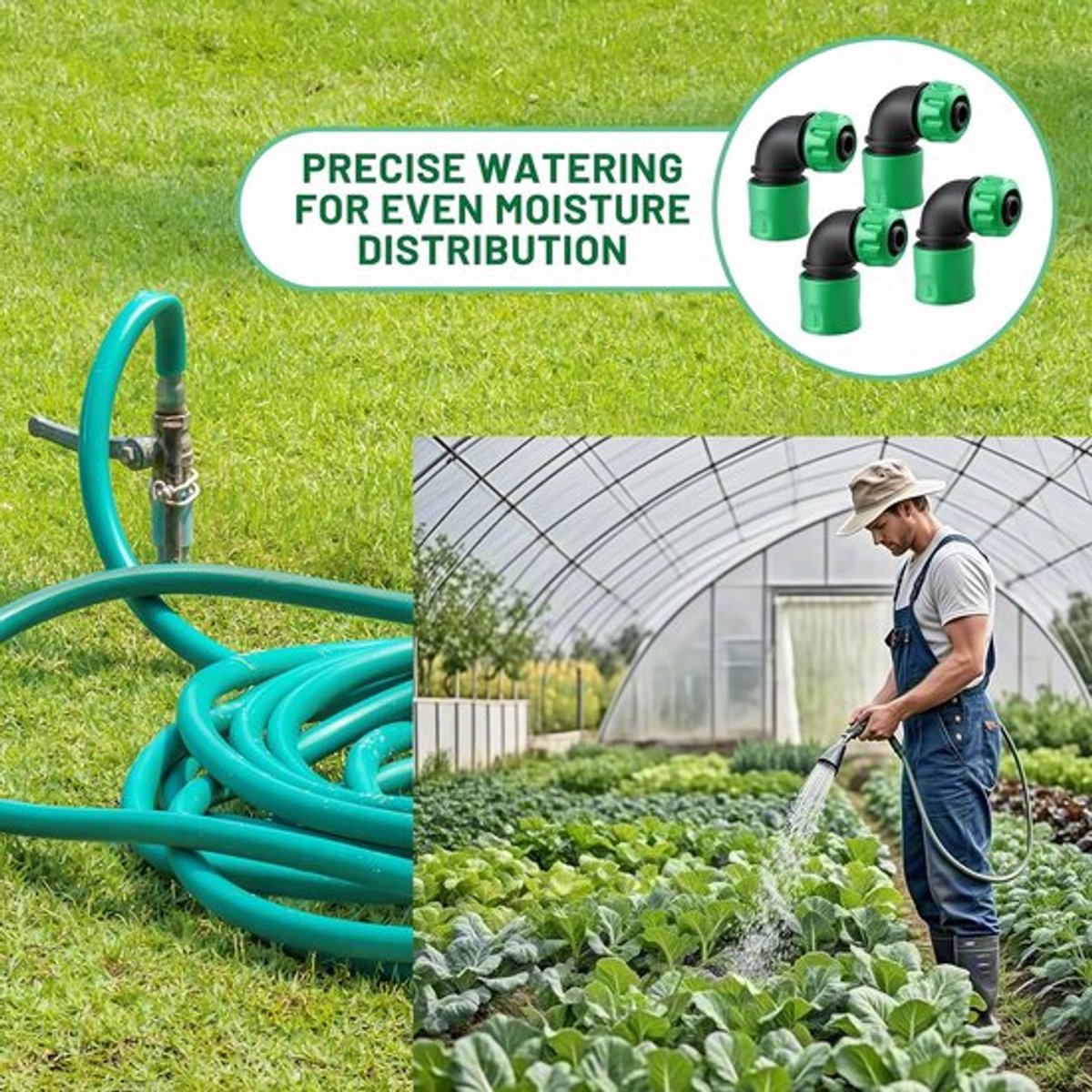 Pack van 4 Tuinslang Aansluitstukken - Tuinslang Aansluitingen - Waterkraan Adapter - Tuinaccessoires