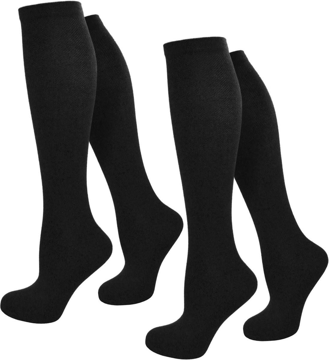 2 paar compressiekniekousen voor op reis