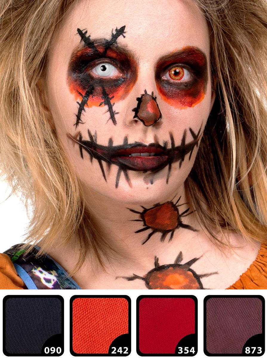 Make-up set Halloween vogelverschrikker