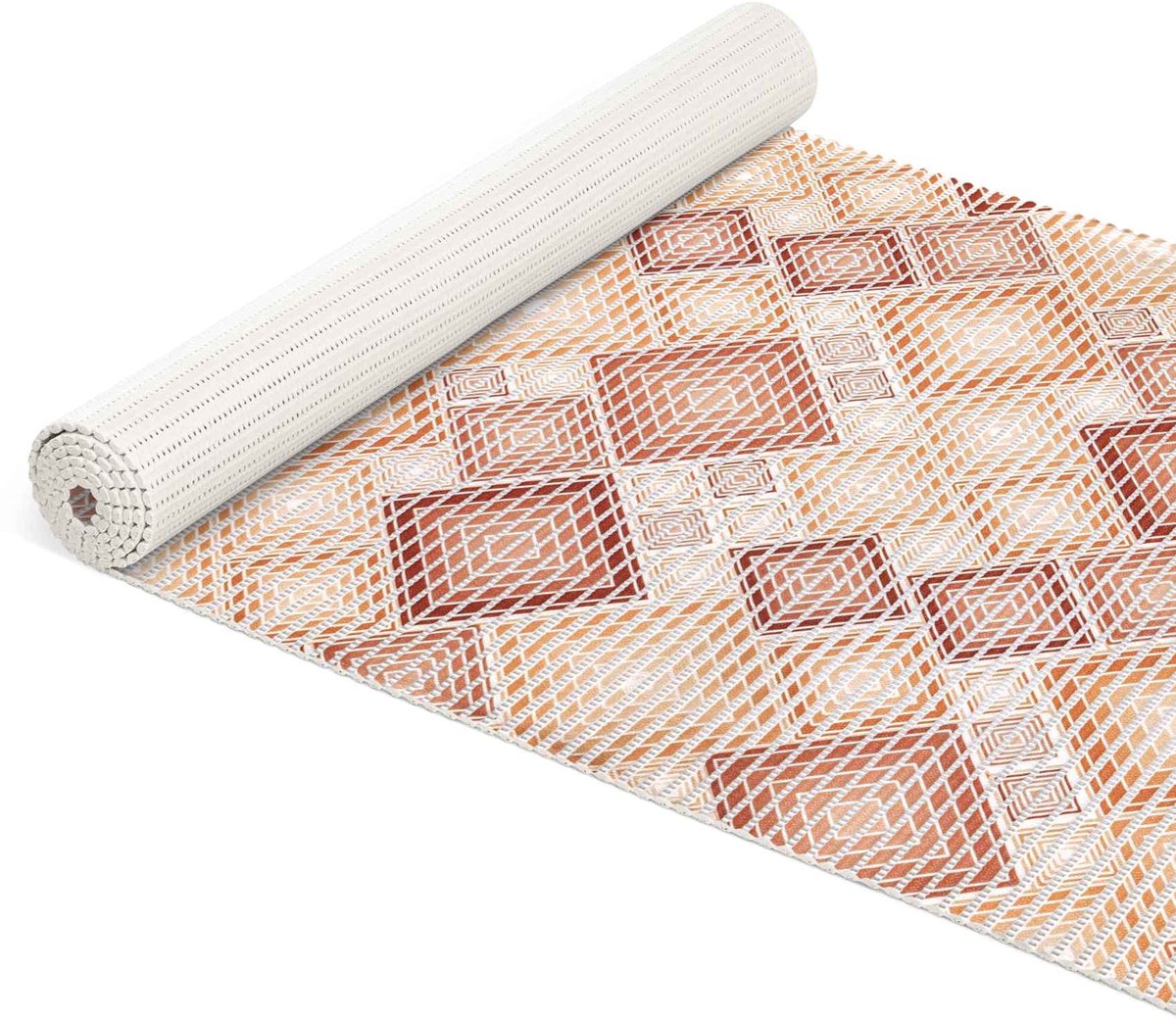 ANRO Badmat Patchwork Beigebruin 65x180cm Antislip Douchemat Afwasbaar Sneldrogend