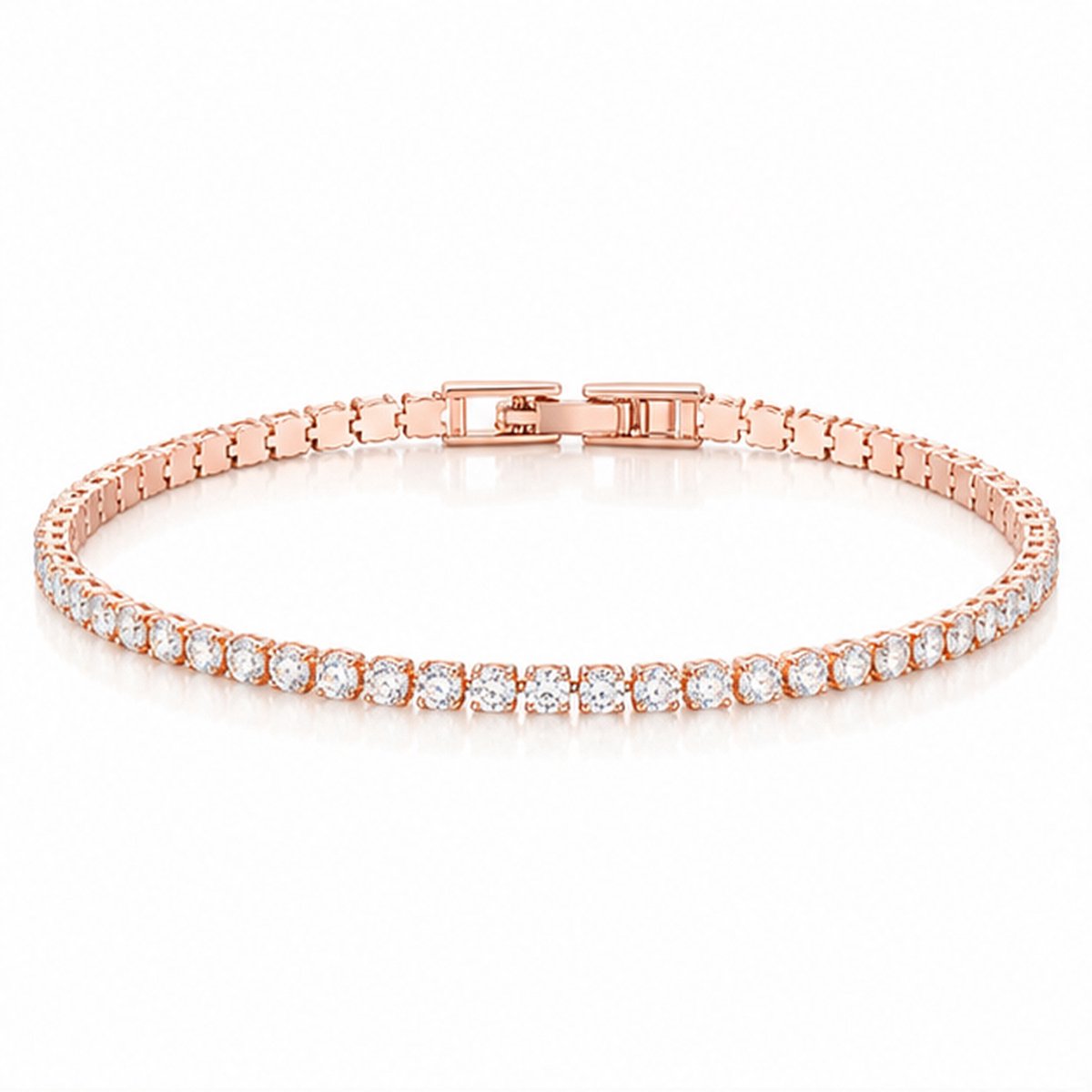LGT JWLS - Dames armband - Tennisarmband 2.5mm - Rosegoudkleurig