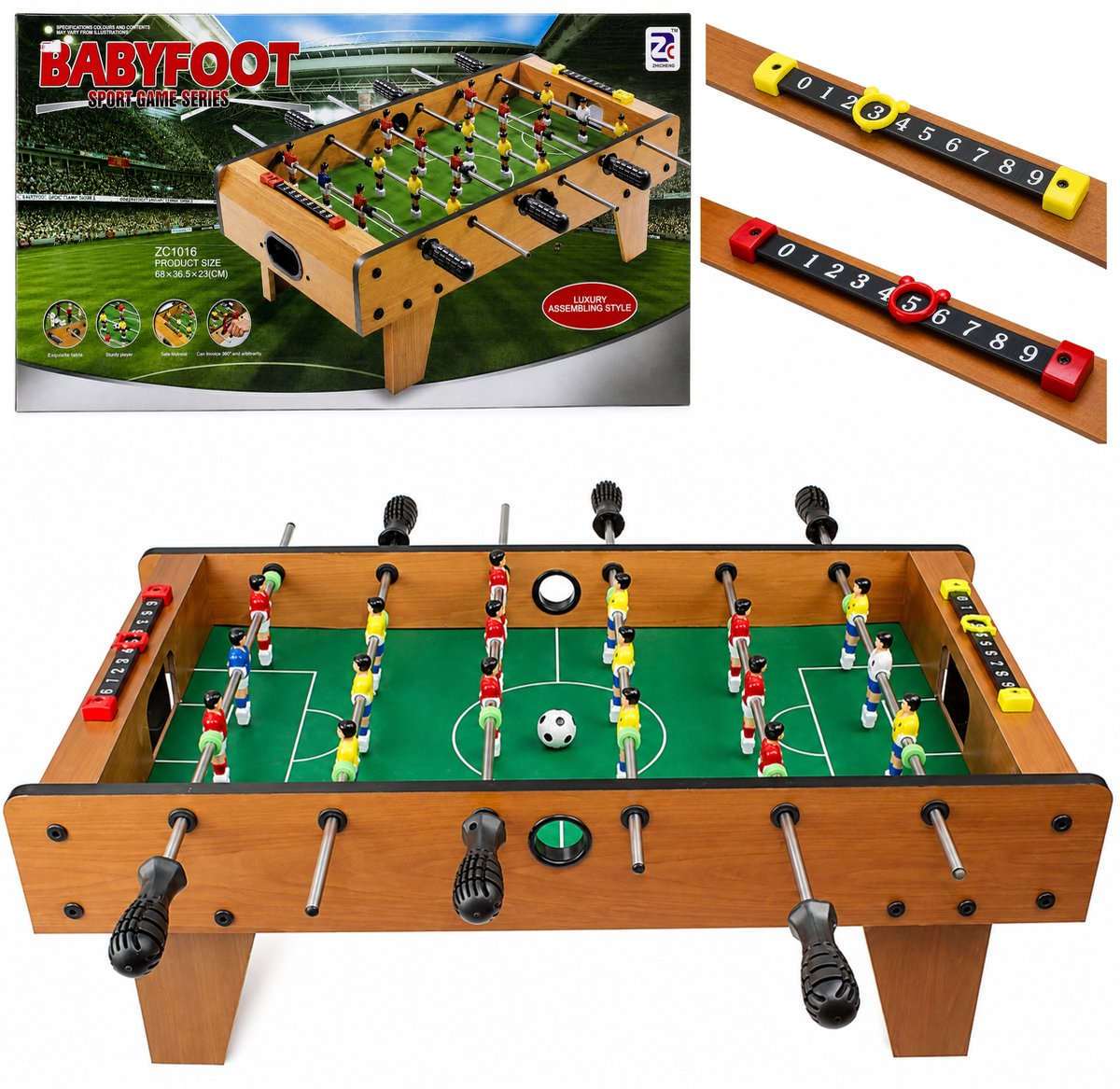 Grote voetbaltafel 70 cm voetbalsport