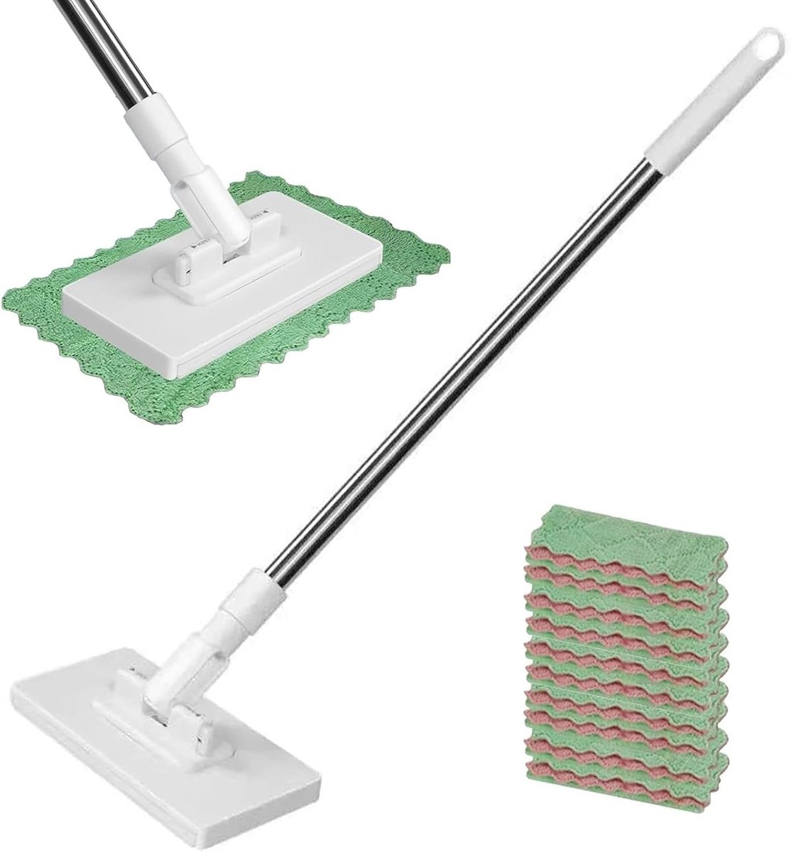 Dweil met Drukspansysteem - Zwart - 100 cm - Met Microvezeldoeken - Voor Thuis, Kantoor en Restaurant