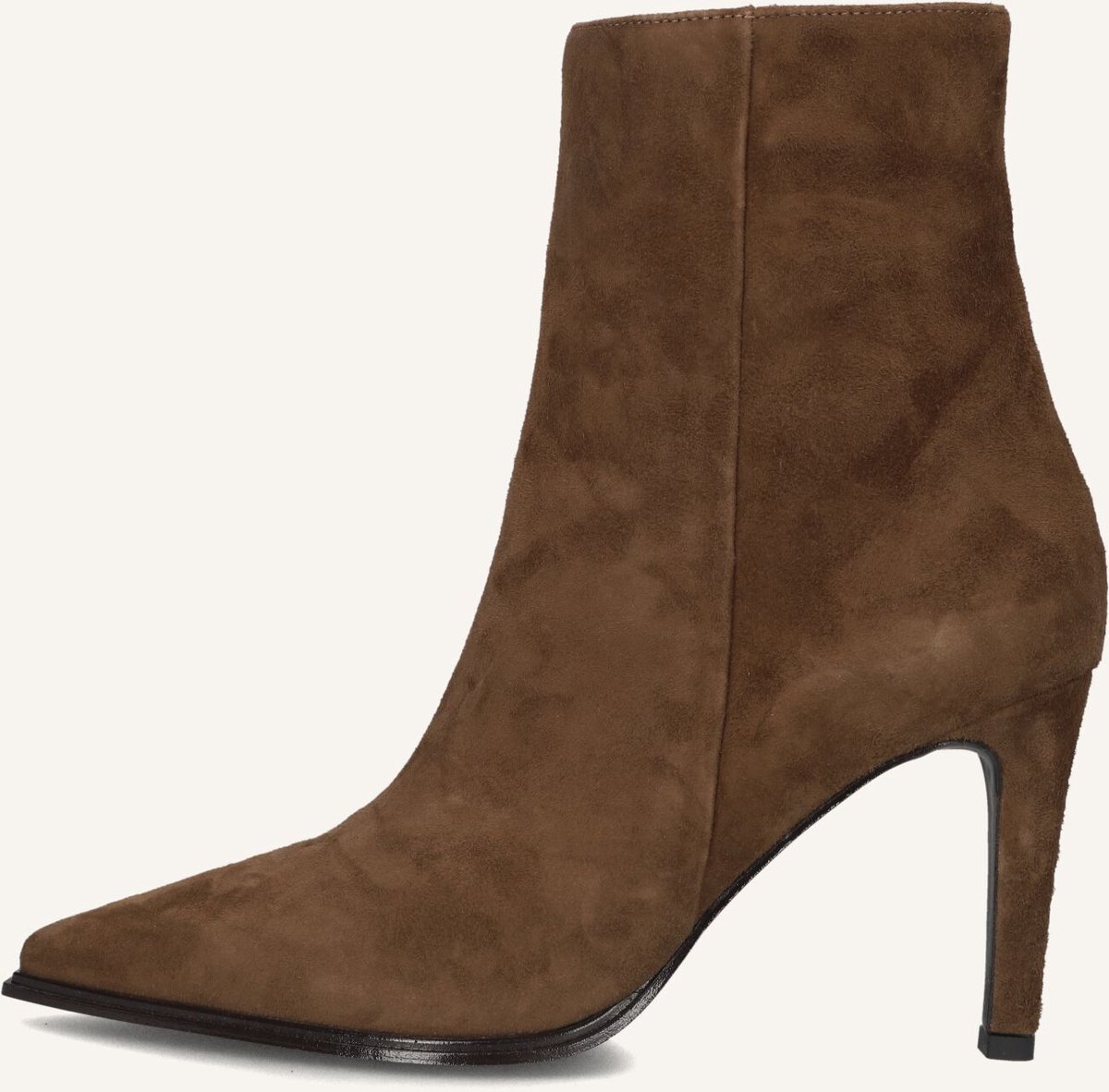 Notre-V 8939 Enkellaarsjes - Enkelboots met rits - Dames - Bruin - Maat 41