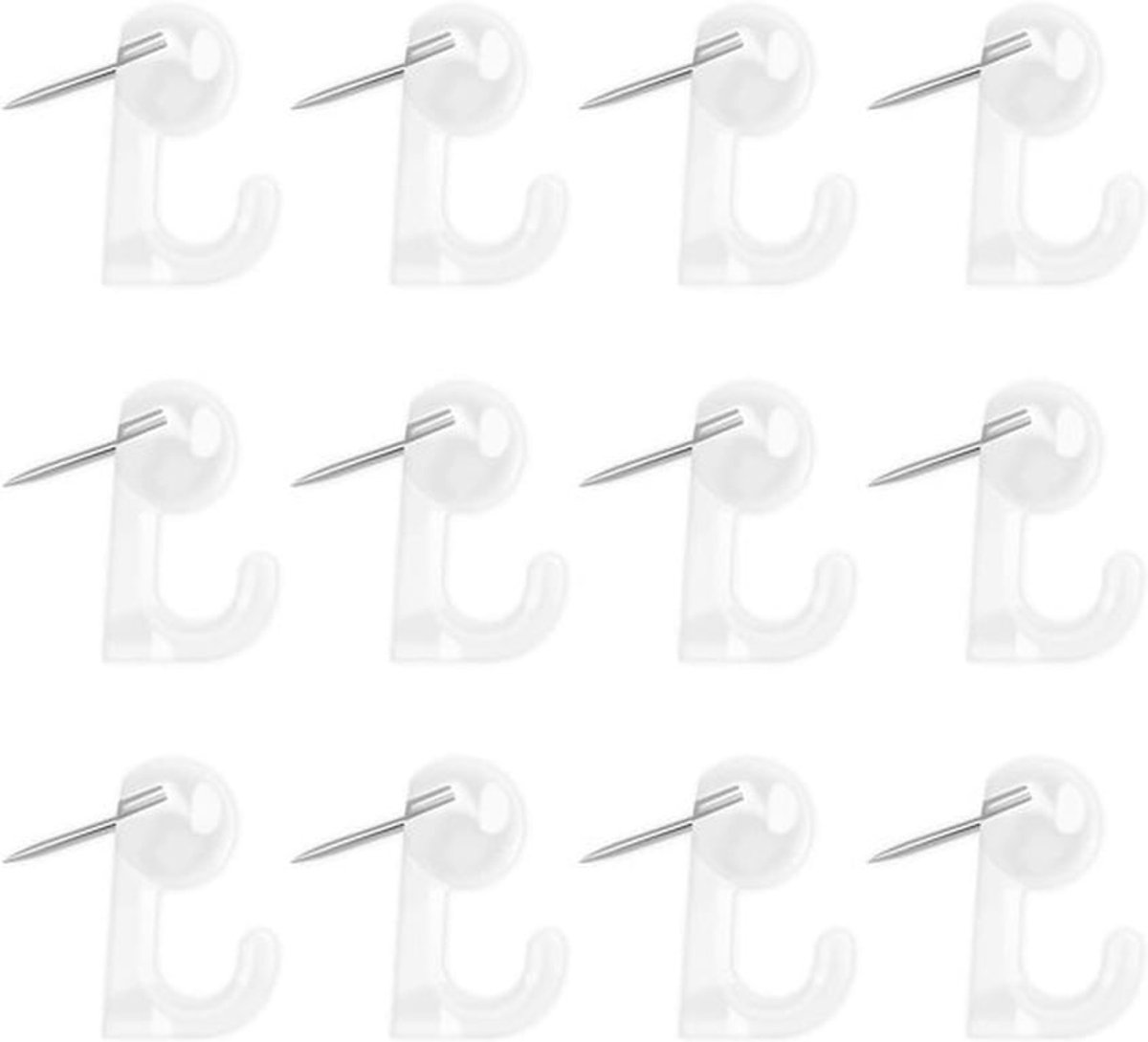 Bulletin- Haken - Plastic - Clear - Push Pin - 100 stuks - Voor Foto Kaart Ornament - Geschikt voor Bulletin Boards - Transparante Opknoping Nagels - Muur Board Haken - Thuis School Kantoorbenodigdheden.