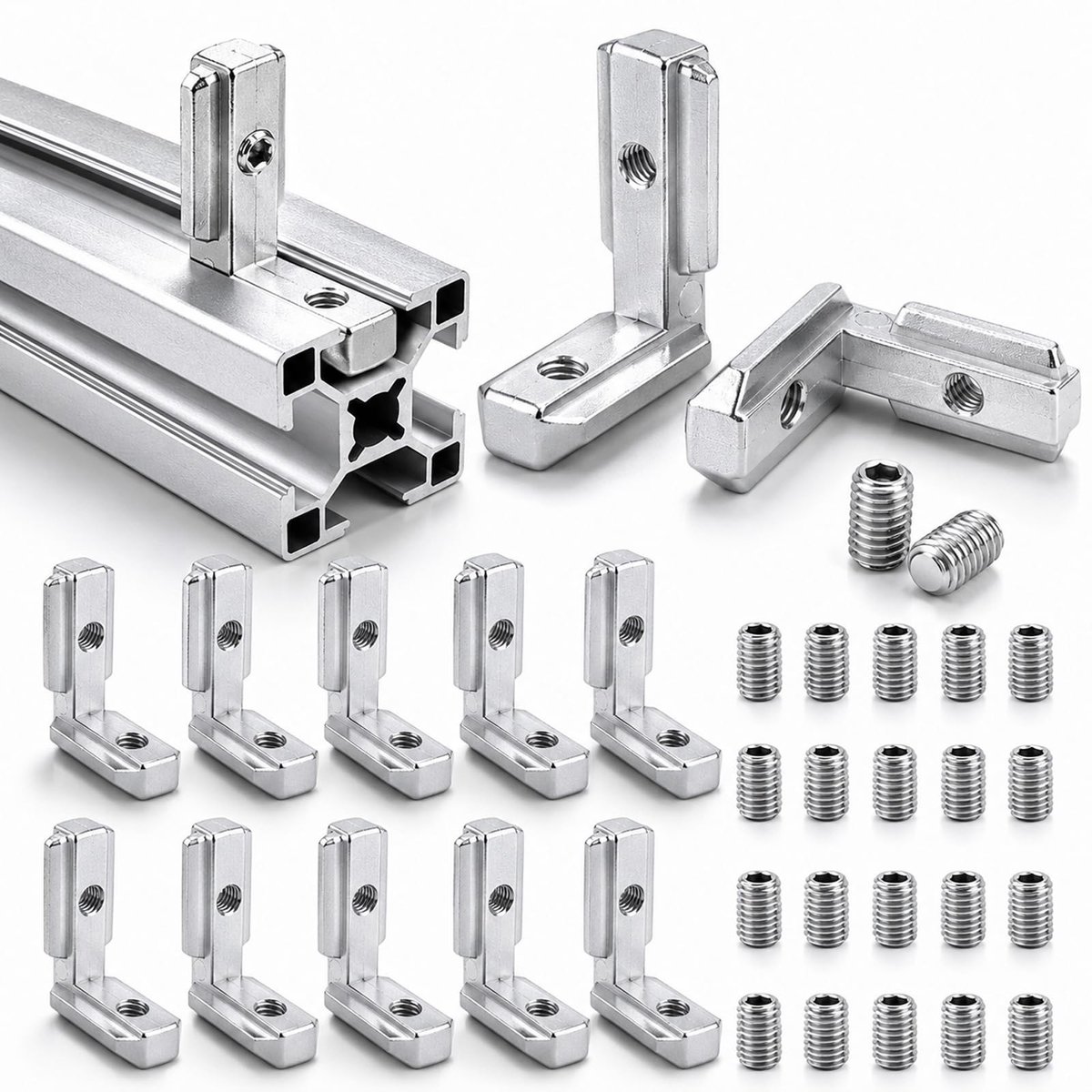 Solidchoice - Set van 10 T-Slot T-Nuts voor Aluminium Profiel