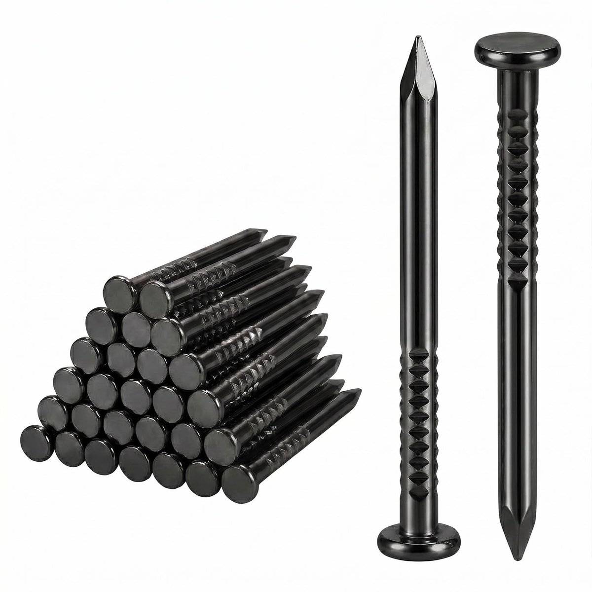 Solidchoice - Set van Stalen Spijkers voor Fotohaken, 40 mm, Zwart