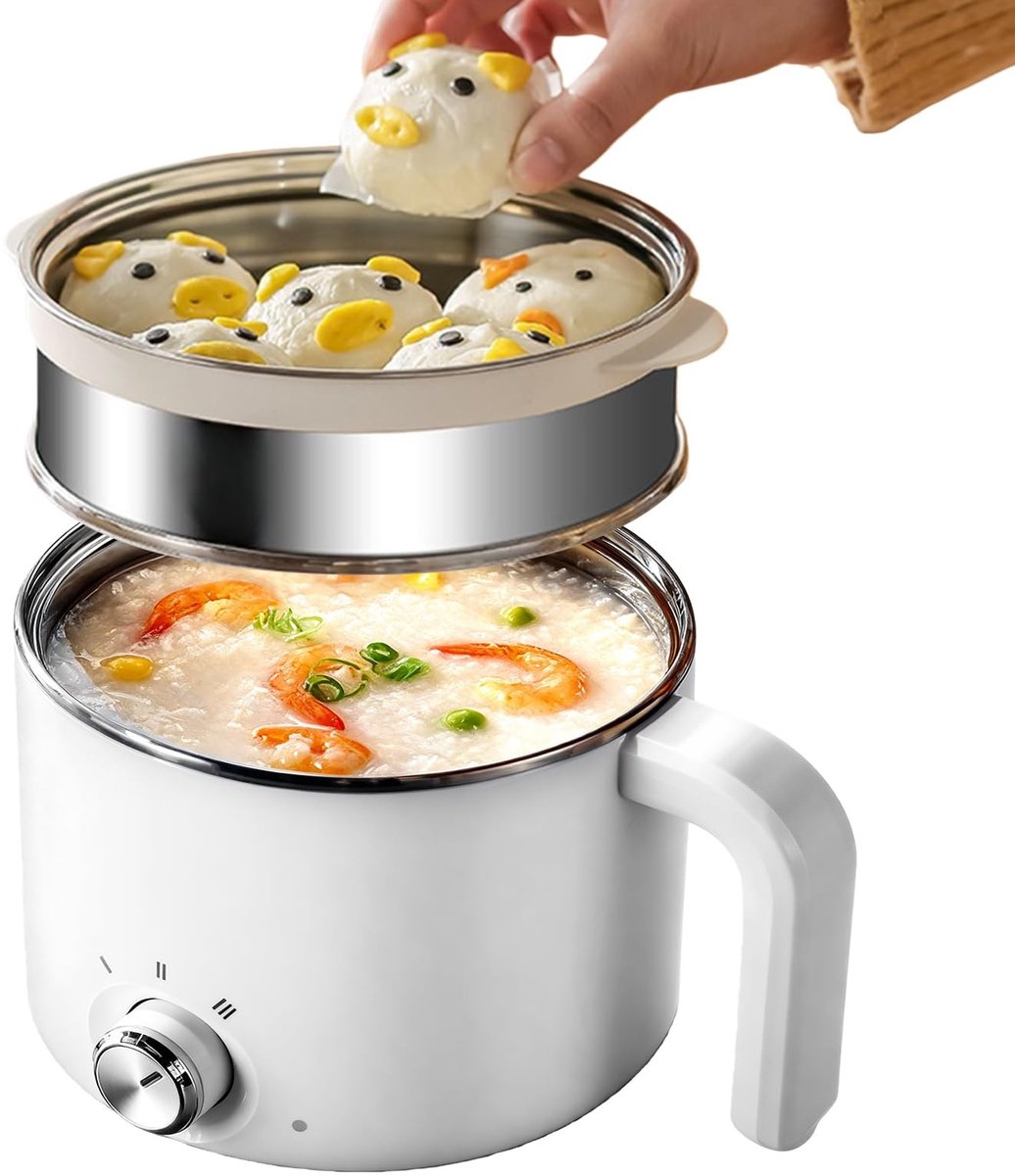 Solidchoice - Kleine Elektrische Koker 1.7L met Stoomfunctie voor Soepen en Noodles