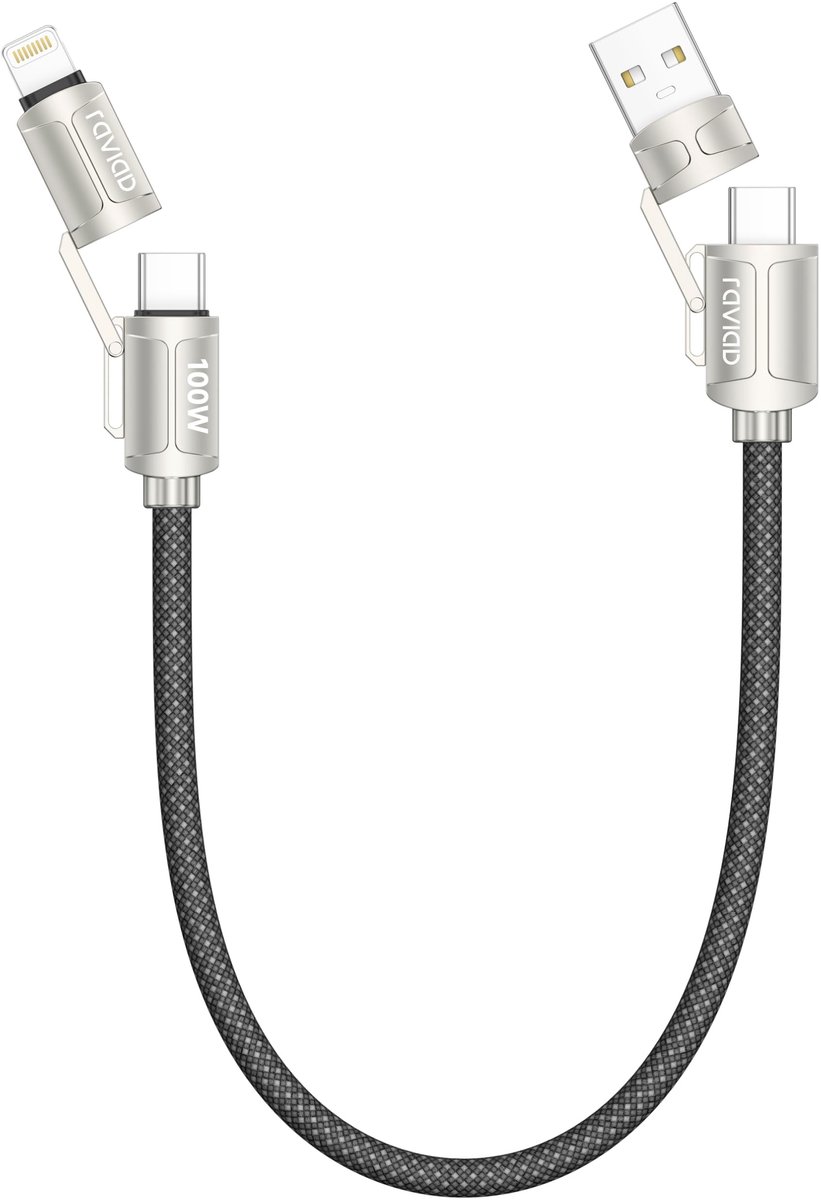Solidchoice - Multi USB Oplaadkabel 0.5m 4-in-1 Snelladen