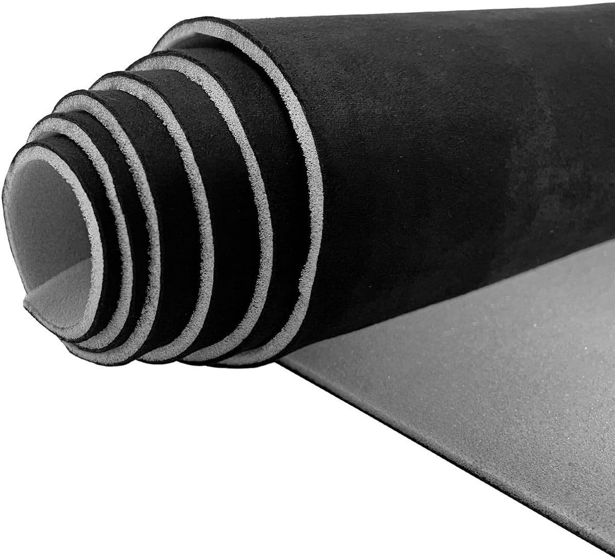 Solidchoice - 4mm Dikke Vervangstof voor Auto Interieur (Zwart, 150x250cm)