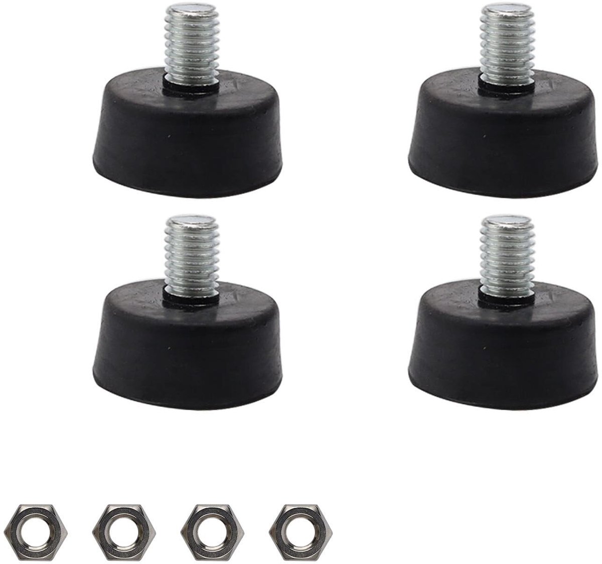Solidchoice - Set van 4 Rubber Buffer Schroeven M10 x 35mm