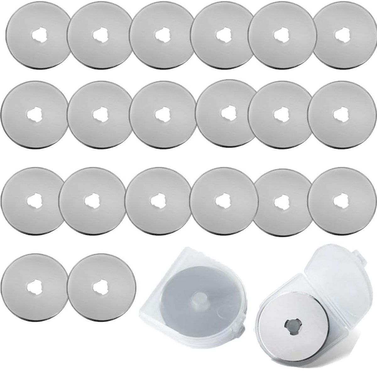 Solidchoice - Set van 20 Vervangende Roterende Snijmessen 45 mm voor Quilten en Knutselen