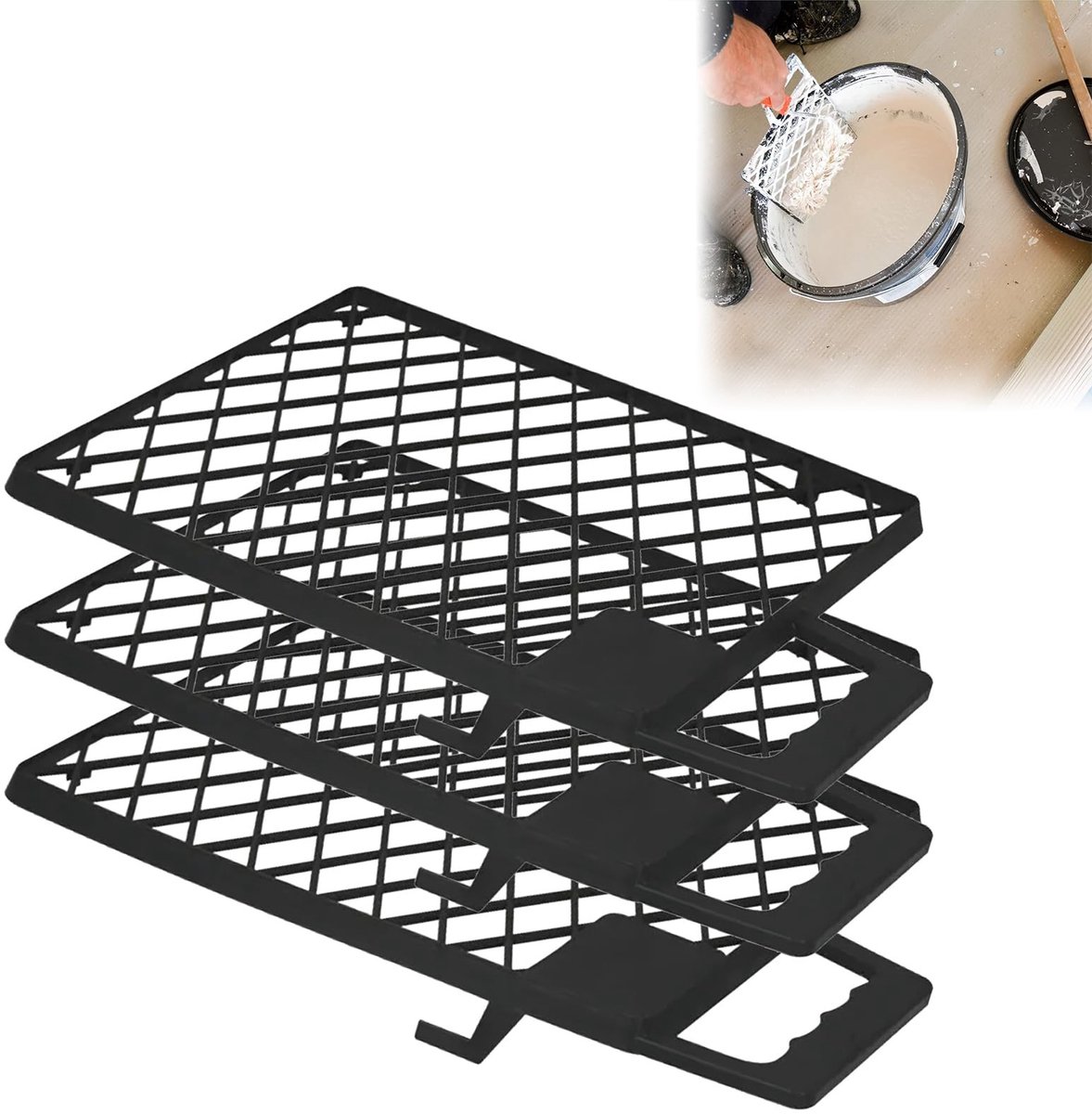 Solidchoice - Set van 3 Verfroosters van Duurzaam Plastic