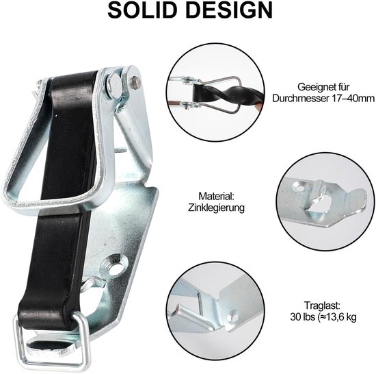 Solidchoice - Multifunctionele Houder voor Schop en Bijl met Wandmontage — afbeelding 2