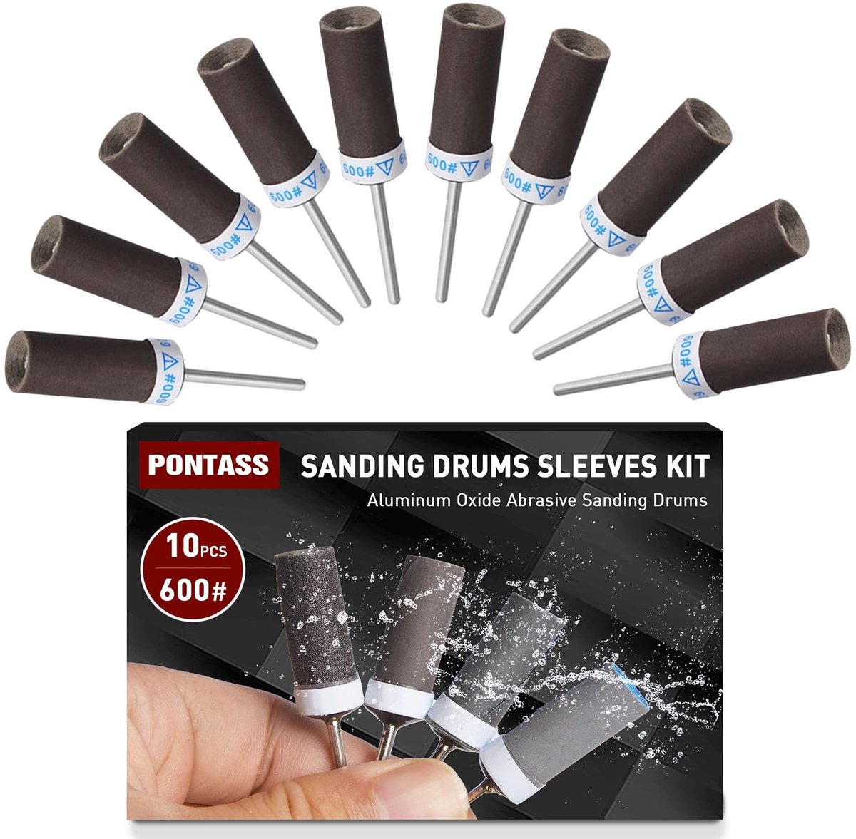 Solidchoice - 10 Stuks Schuurmoffen 600 Grit voor Dremel Gereedschap