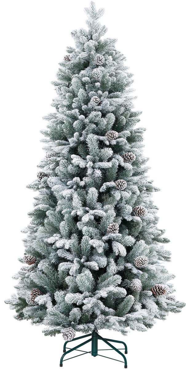 HOMCOM decoratieve kerstboom - kunststof/metaal - Ø97x180 cm - groen