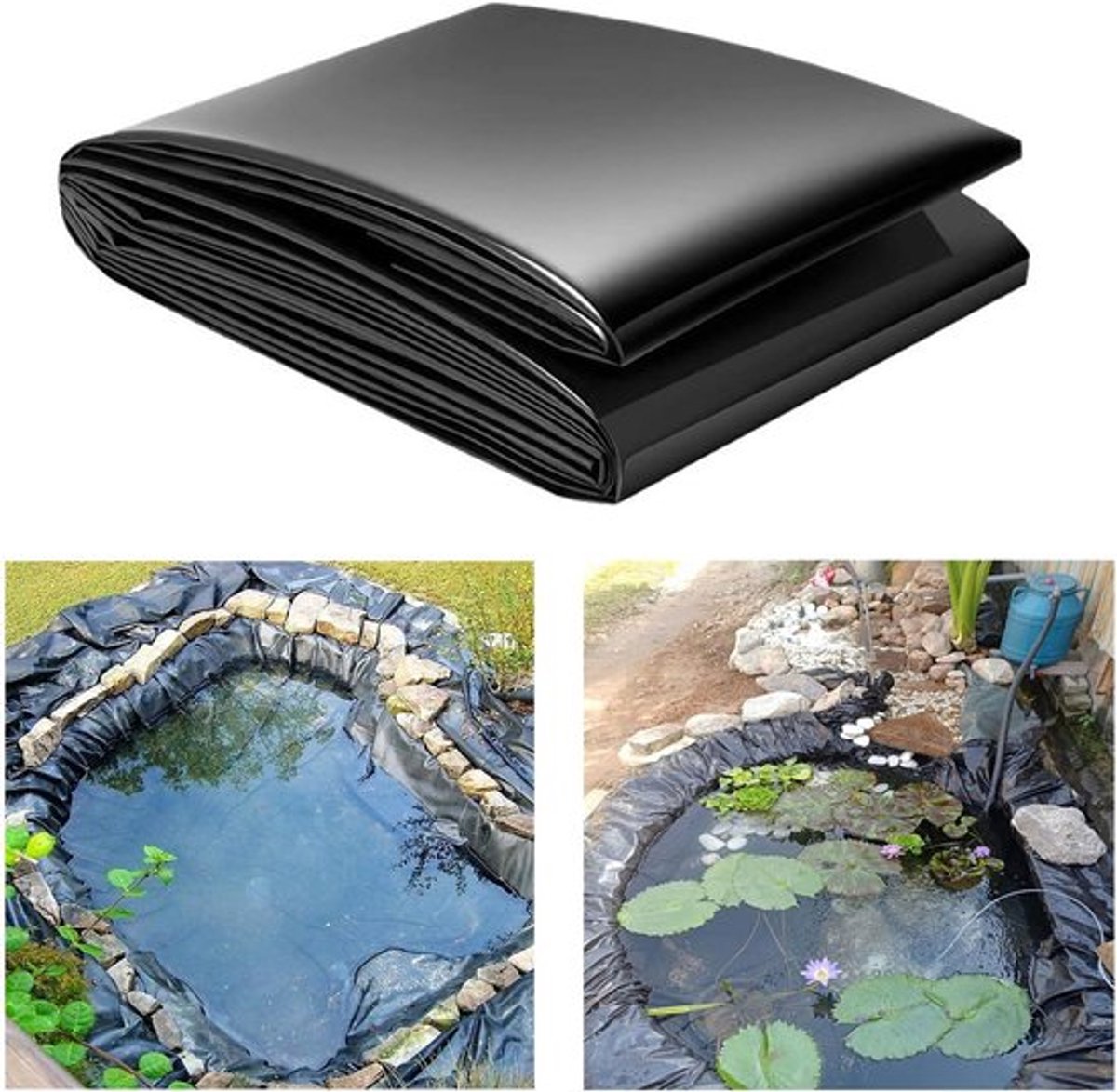 Vijverfolie voor koi- en tuinvijvers - UV-scheurbestendige, flexibele liner voor buiten - 1,2 x 2 m