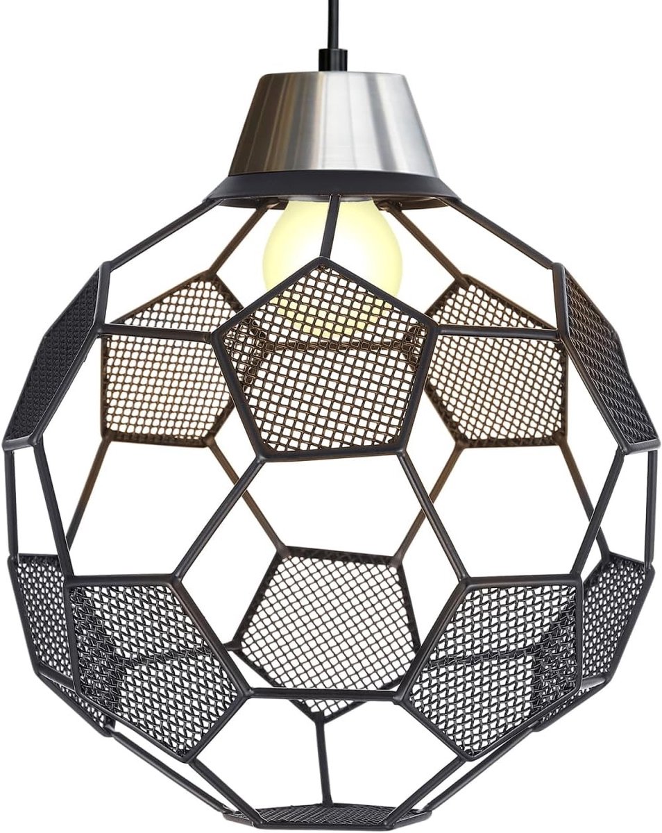 Holle metalen lampenkap in zwart voor hanglampen en plafondverlichting, ideaal voor slaapkamer, woonkamer en restaurants, afmetingen 12 x 120 x 115 mm