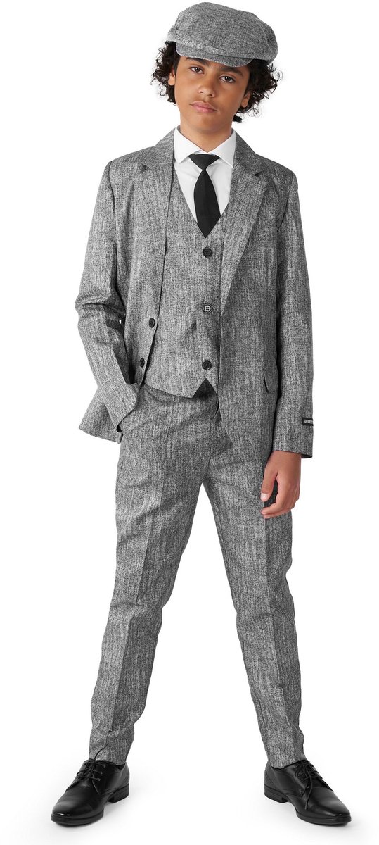 Suitmeister 20's Gangster Grey - Jongens Pak - Carnavalskleding - 14-16 jaar - Maat XL