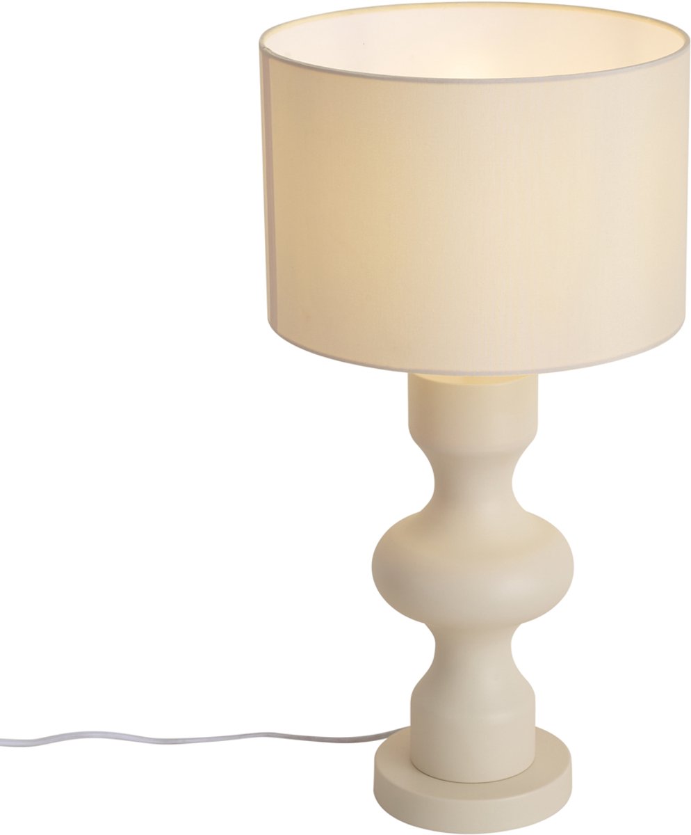 Qazqa retro tafellamp - Captain - beige, max. 15W, geschikt voor led, 58cm, ideaal als slaapkamer en woonkamer lamp
