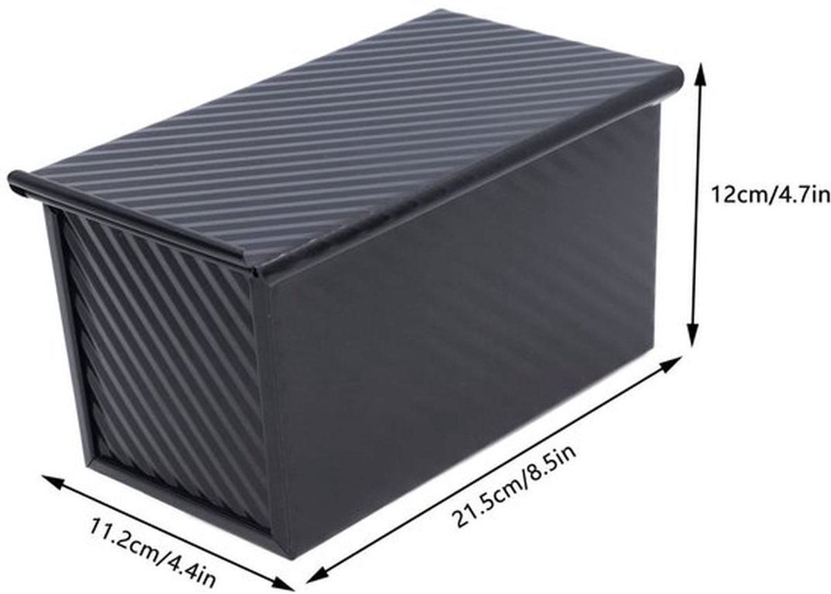 Broodbakvorm met anti-aanbaklaag - Rechthoekig - Koolstofstaal - 21,5 x 12 x 11,2 cm - Duurzaam - Bakgereedschap - Cakevorm