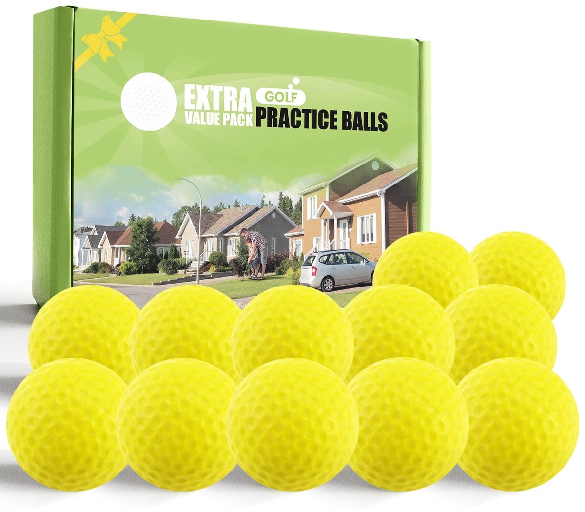 Solidchoice - Golf Trainingsballen voor Binnen en Buiten, Set van 18