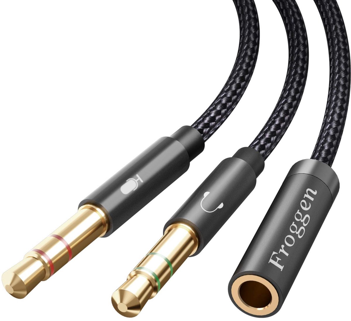 Solidchoice - 3.5mm Audio Splitter Kabel voor Hoofdtelefoon en Microfoon