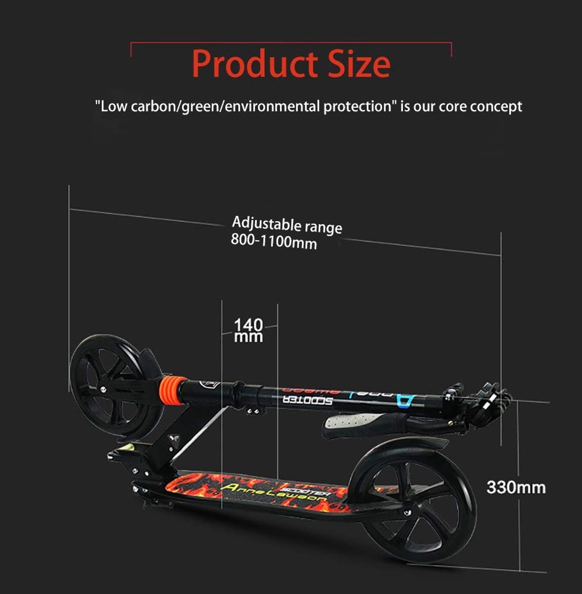 Solidchoice - Vouw Kick Scooter met Verstelbare T-Bar