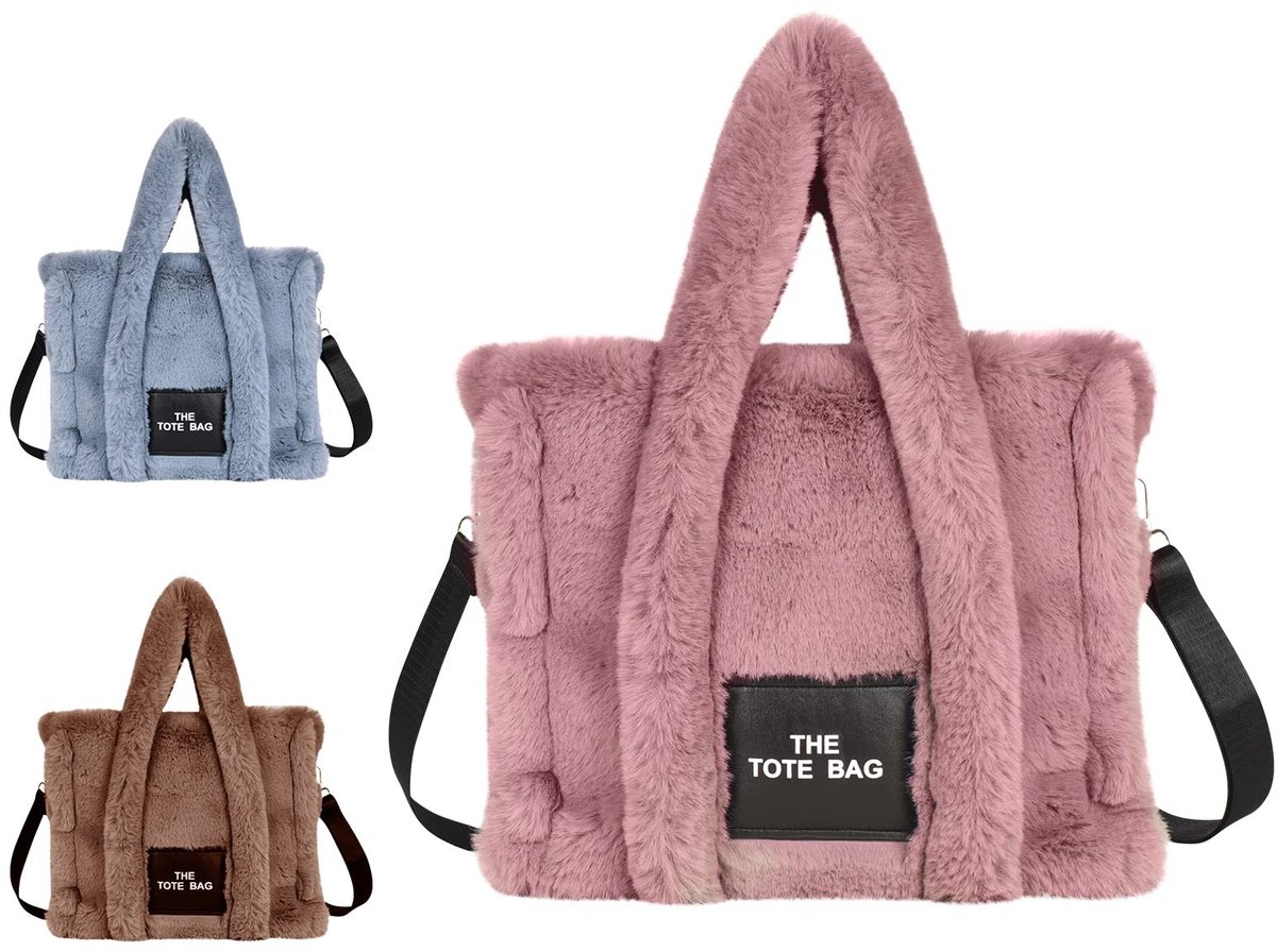 Solidchoice - Fluffy Tote Bag met Grote Capaciteit voor Vrouwen