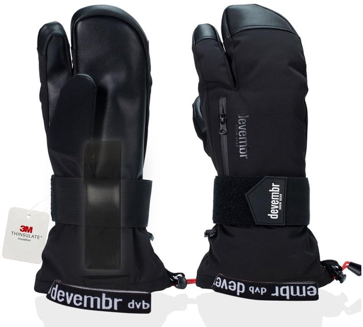 Solidchoice - Drievinger Skiwanten met Polsbescherming en Touchscreen Functionaliteit