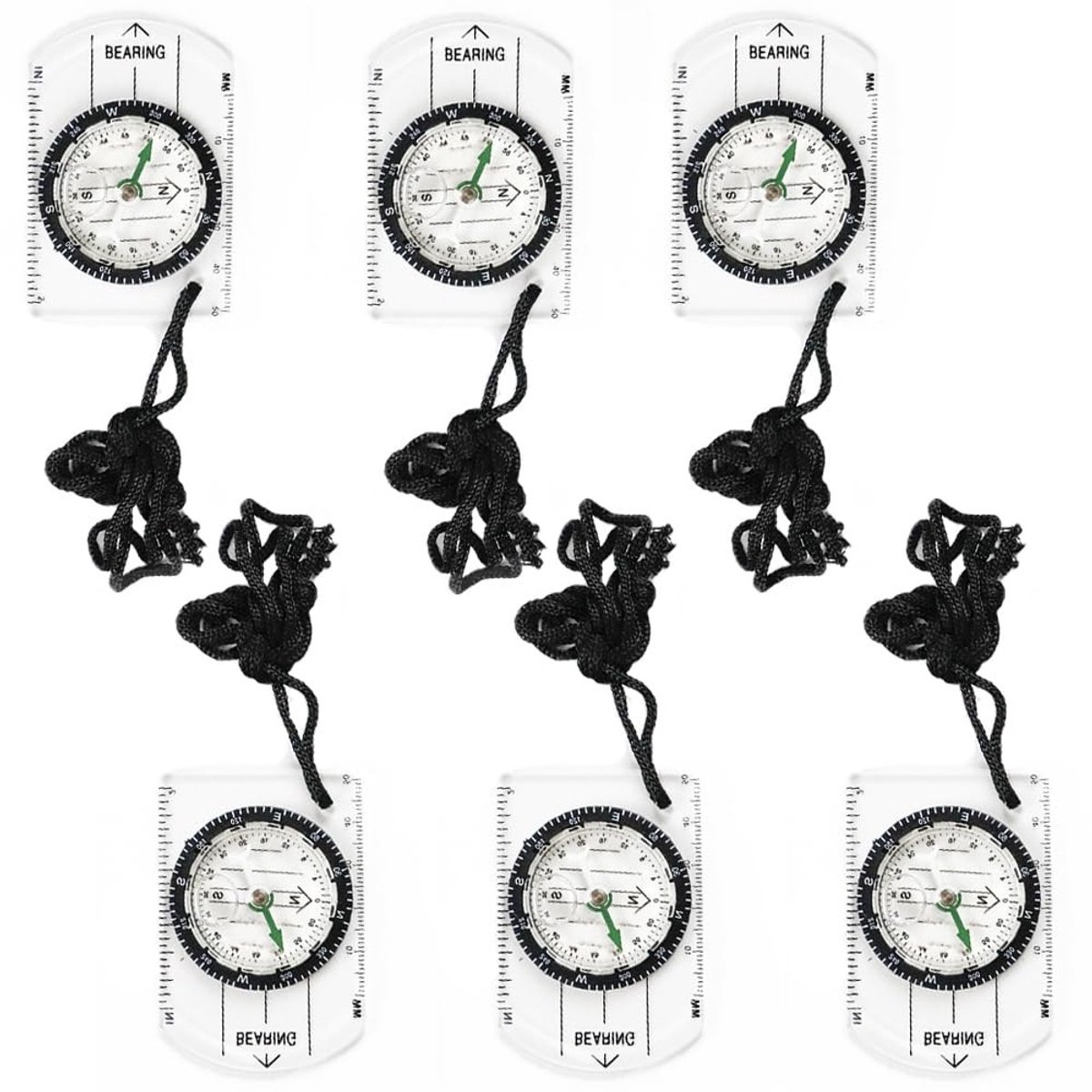 Solidchoice - 6 Stuks Compassen voor Precisie Navigatie