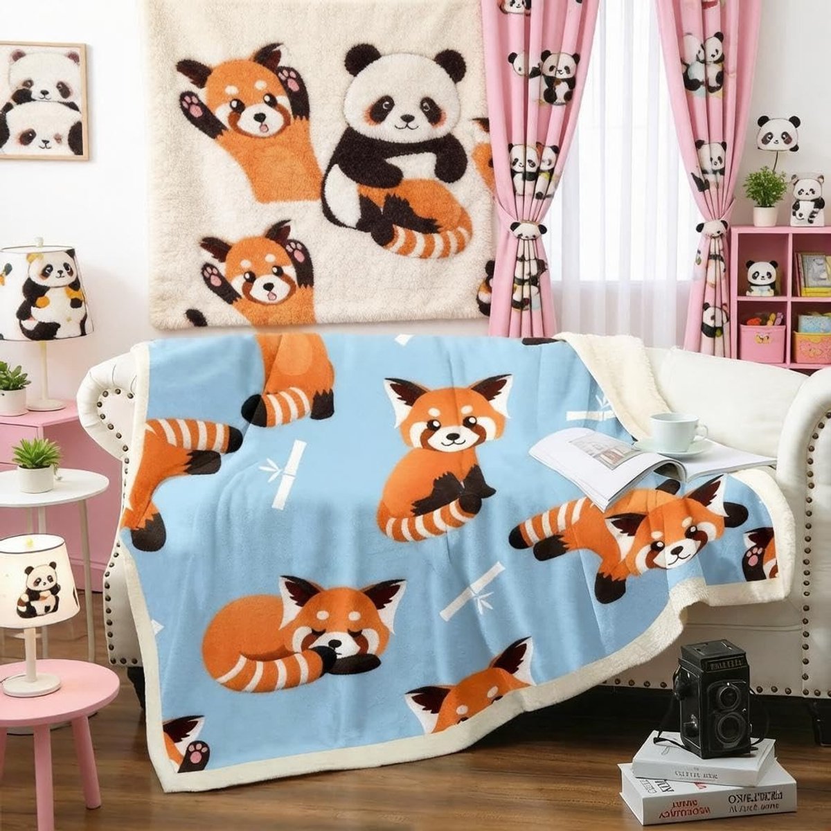 Solidchoice - Schattige Panda Deken voor Kinderen 76x102cm