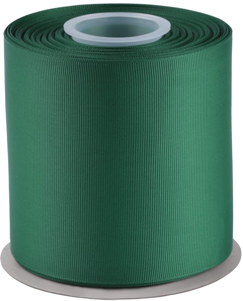 Solidchoice - Grosgrainlint 100mm x 22m Bush Green voor Cadeauverpakking en Decoratie