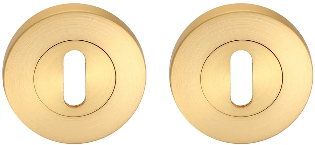 Sleutelrozet rond 53,5x8,5 mm mat goud PVD gecoat